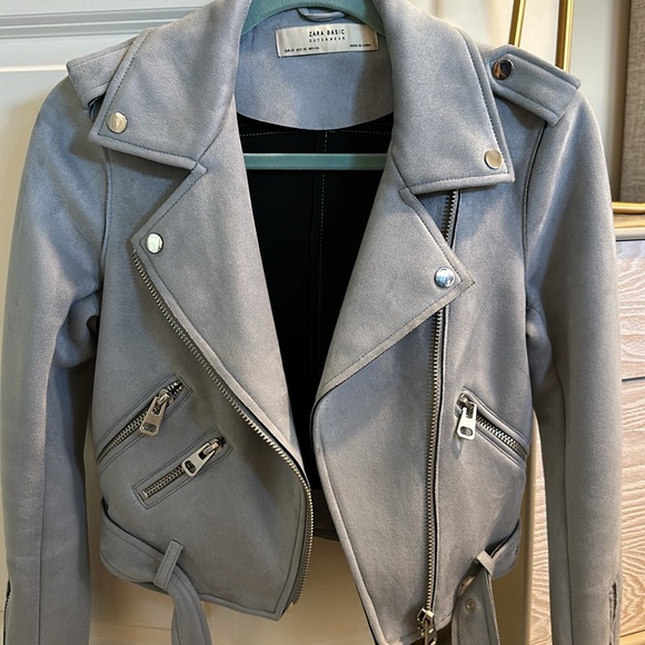 [Zara] Suede Moto Jacket - Picture 2 of 7